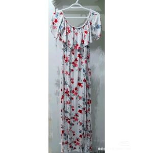 H&M New White Long Dress